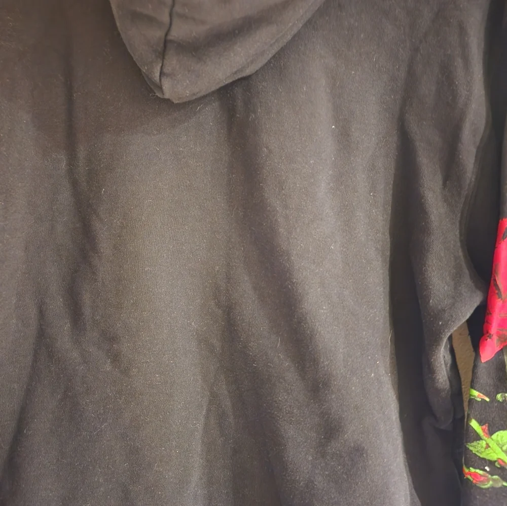 Forever 21 sweat set Rose logo XL joggers L hoody Black & Red new no tags washed - Picture 5 of 15